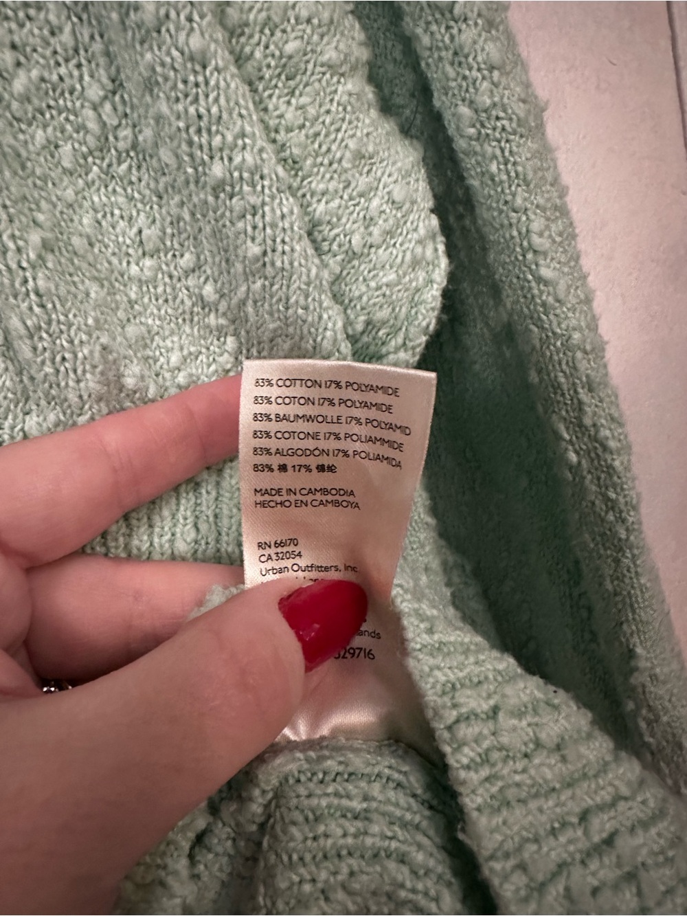 Free People Mint Green V-Neck Button Front Cardigan - Picture 4 of 6